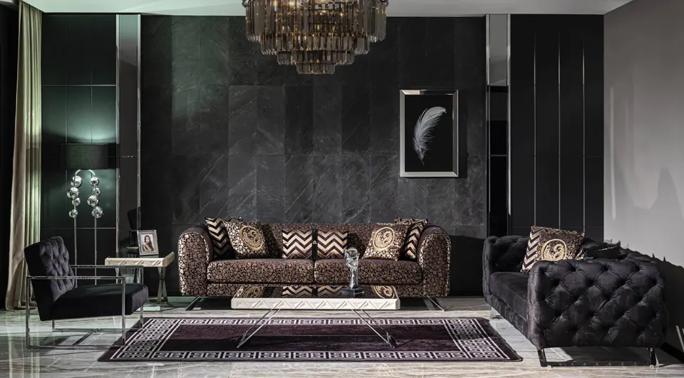Asus Metal Leg Sofa Set
