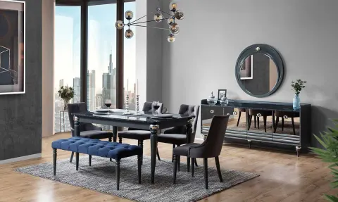 Puma Dining Room Set (Anthracite )