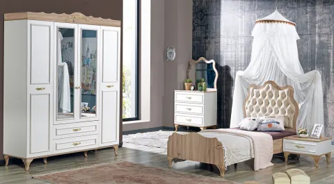 White Country Young Room Set