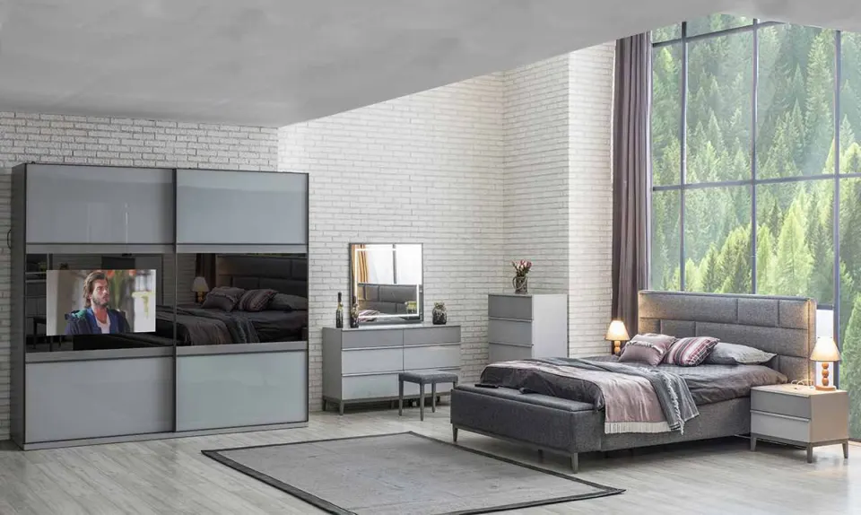 Salda Tv Sliding Door Bedroom Set