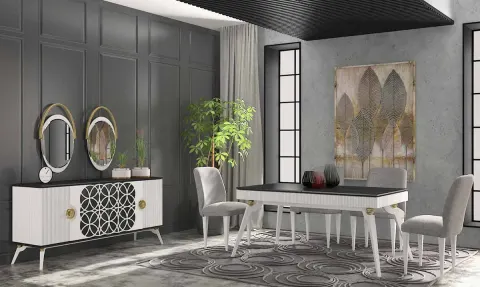 Dore Dining Room Set (White)
