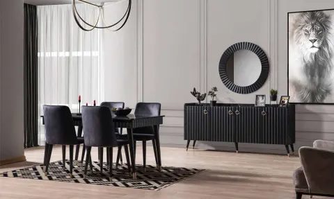 Sufle Black Dining Room Set