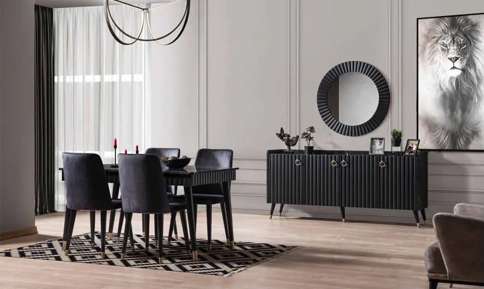 Sufle Black Dining Room Set