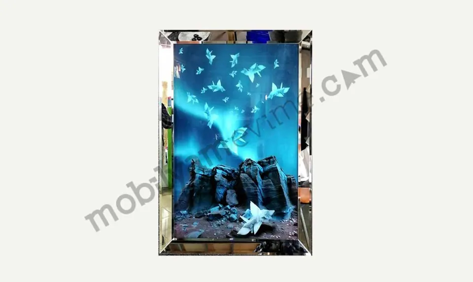 Space Theme Mirror Framed Painting