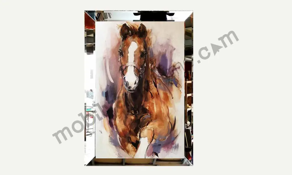 Noble Horse Mirror Framed Painting