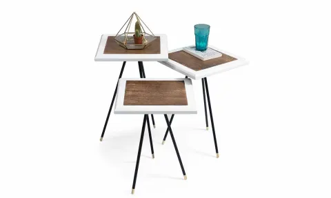 Art  Side Table (Metal Leg) 02