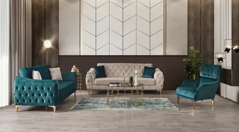 Lima   Metal Leg Sofa Set