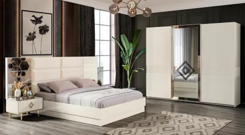 Liona Metal Leg Bedroom Set