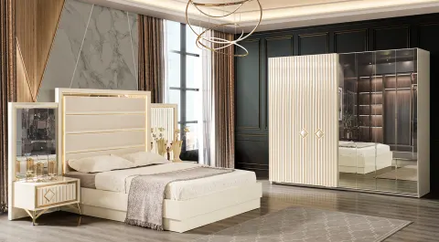 Utrecht Moonstone Sliding Door Bedroom Set