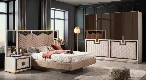 Mono Moonstone Sliding Door Bedroom Set