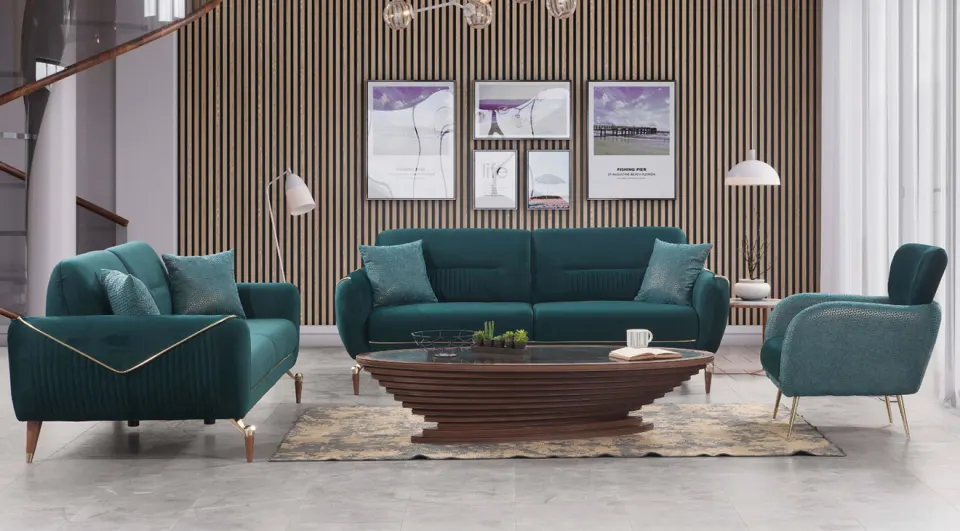 Maldiv Yeşil  Sofa Set