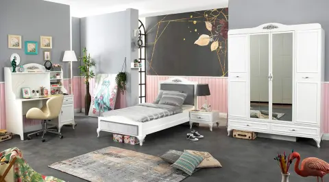 Angel Blue 4 Doors Young Room Set