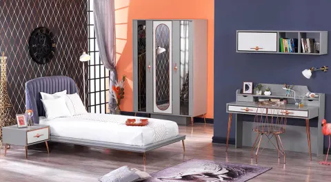 Lara 3 Doors Young Room Set