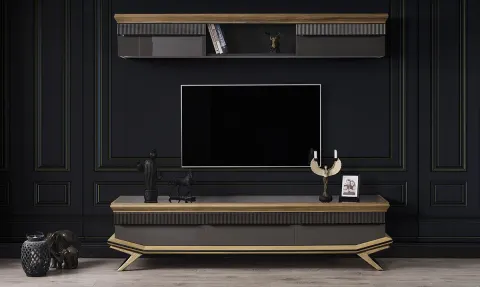 Grand Wooden Leg Tv Unit
