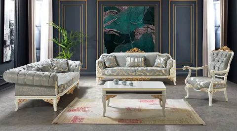 Verona Wooden Leg Avangard Sofa Set