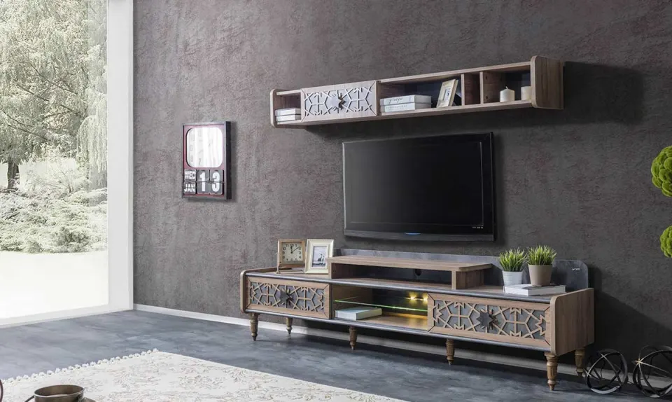 Hünkar Wooden Leg TV Unit
