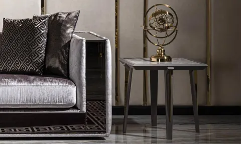 Lüx Mimoza Metal Leg Side Table