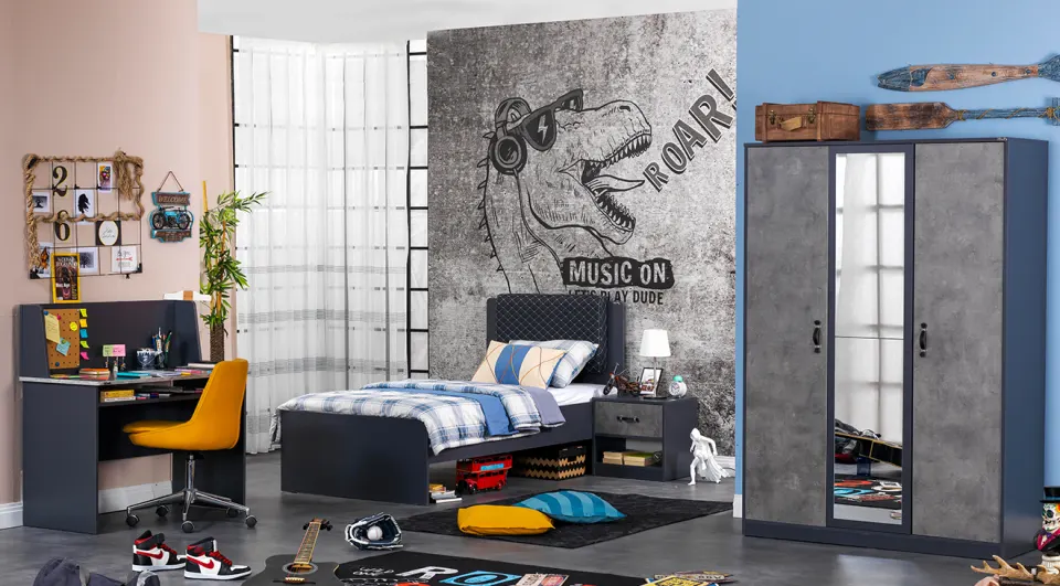 Retro 3 Doors Young Room Set