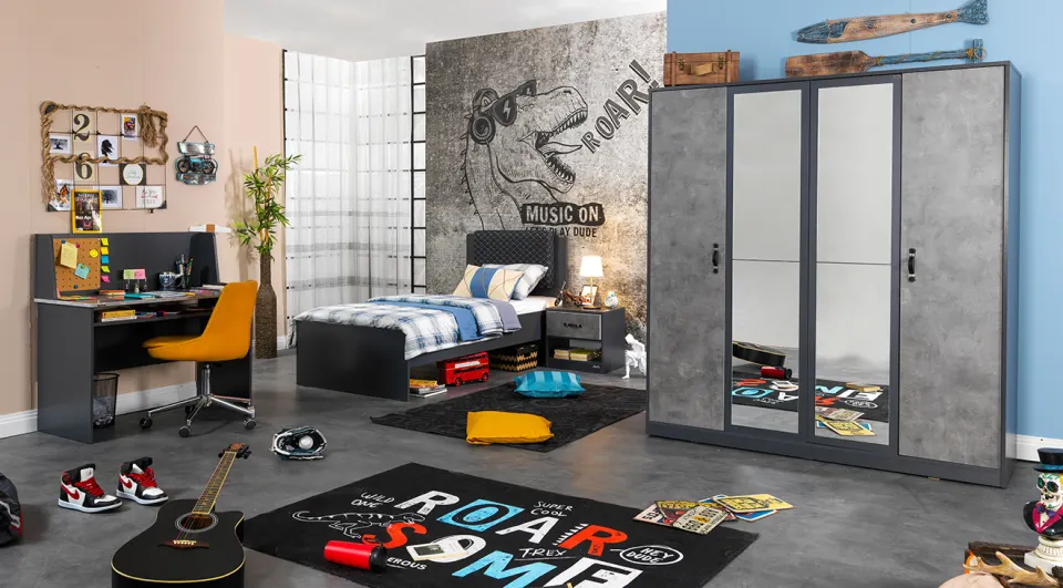 Retro 4 Doors Young Room Set