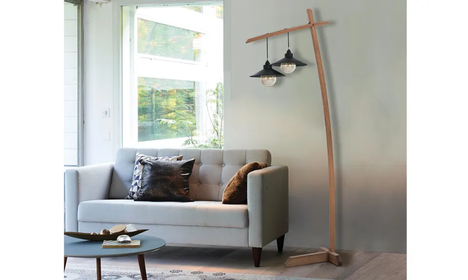 Danza Walnut Floor Lamp