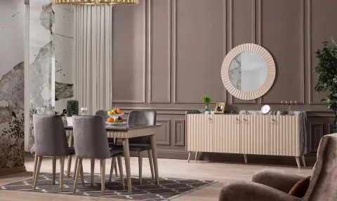 Almanya Gri Capicino Dining Room Set