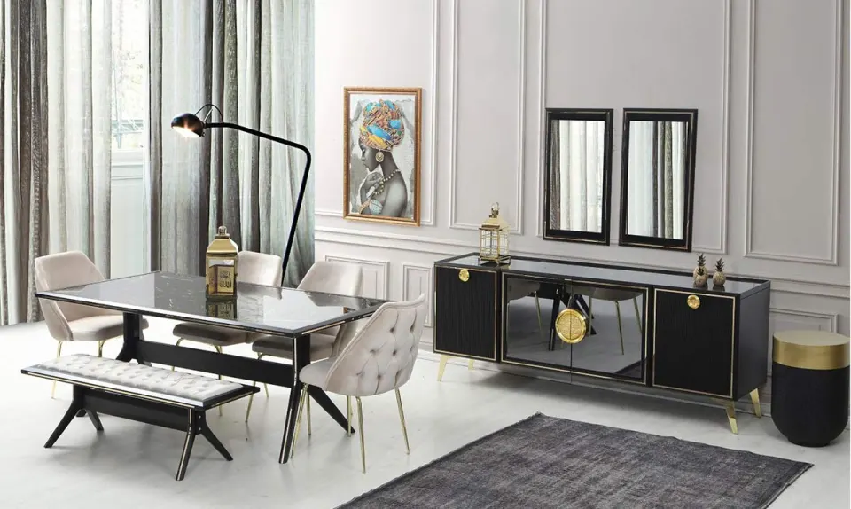 Bentley Metal Leg Dining Room Set