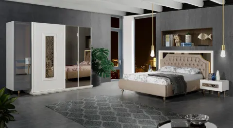 Nehir Sliding Door Bedroom Set