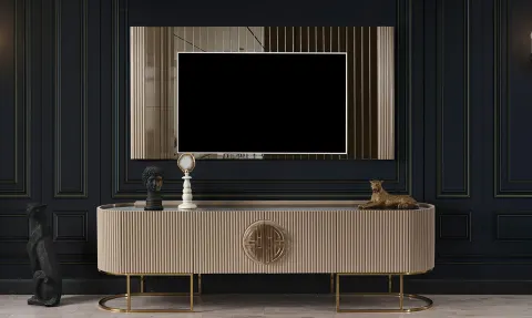 Gucci Gold Metal Leg Tv Unit