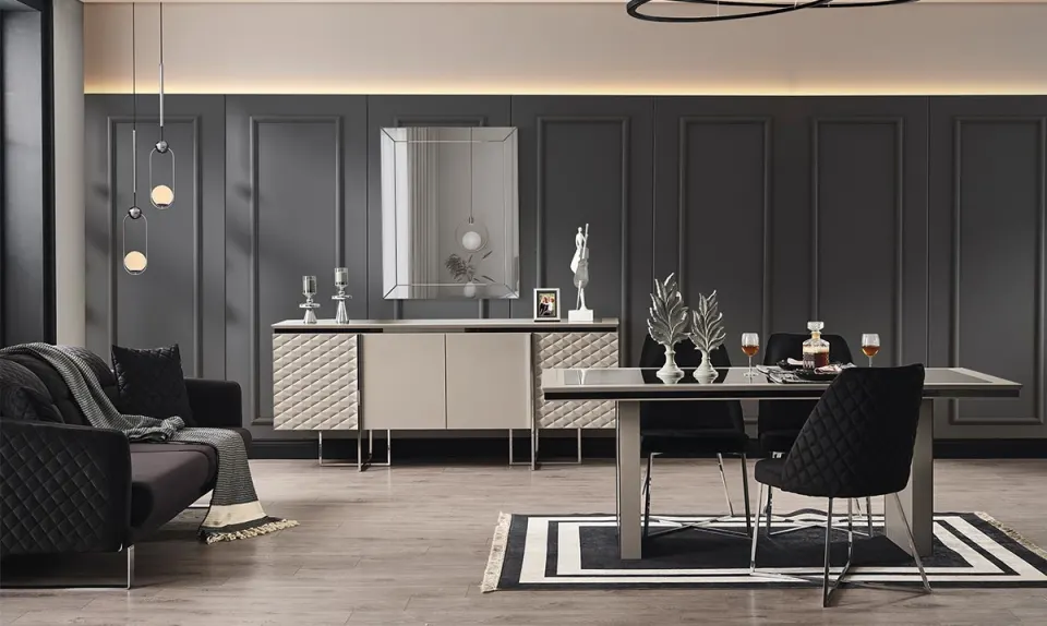 Metalica Metal Leg Dining Room Set