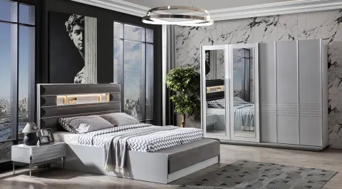 New Lion Sliding Door Bedroom Set