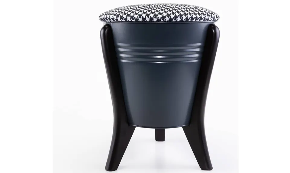 Black White Pouf