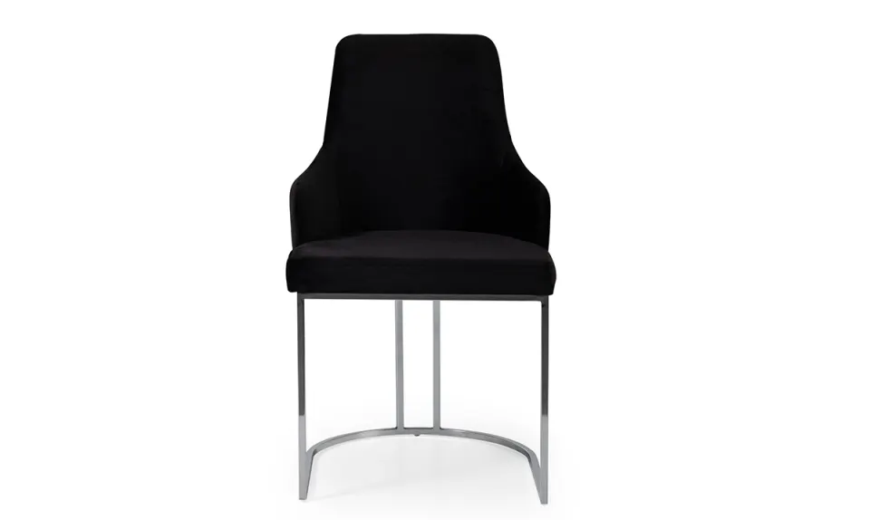 Lucca Silver Metal Leg Chair
