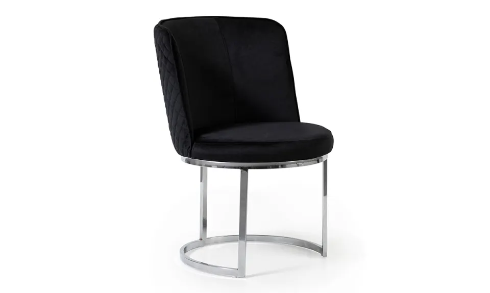 Bugatti Silver Metal Leg Chair