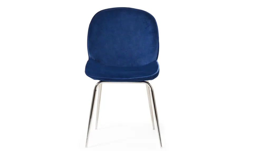Cuban Silver Metal Leg Chair