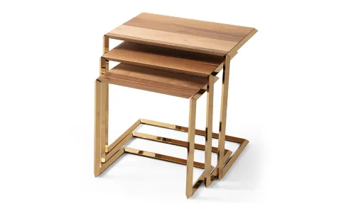 Line Gold Metal Leg Side Table