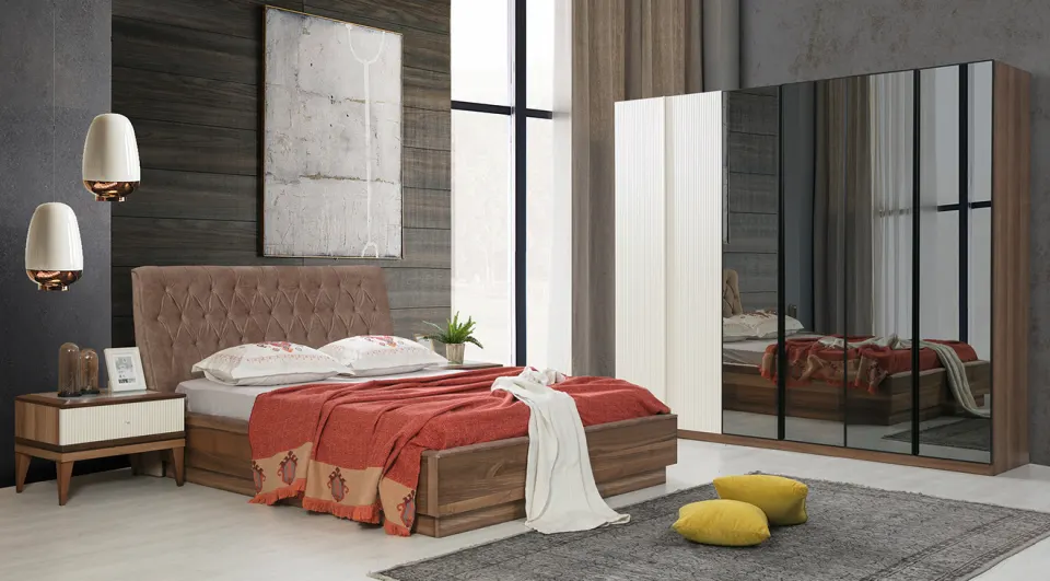 Life White 6 Door Bedroom Set
