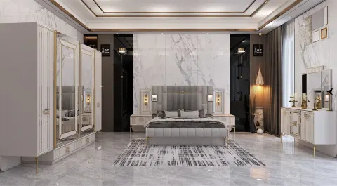 Exelance Sliding Door Bedroom Set