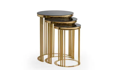 C Gold Metal Leg Side Table