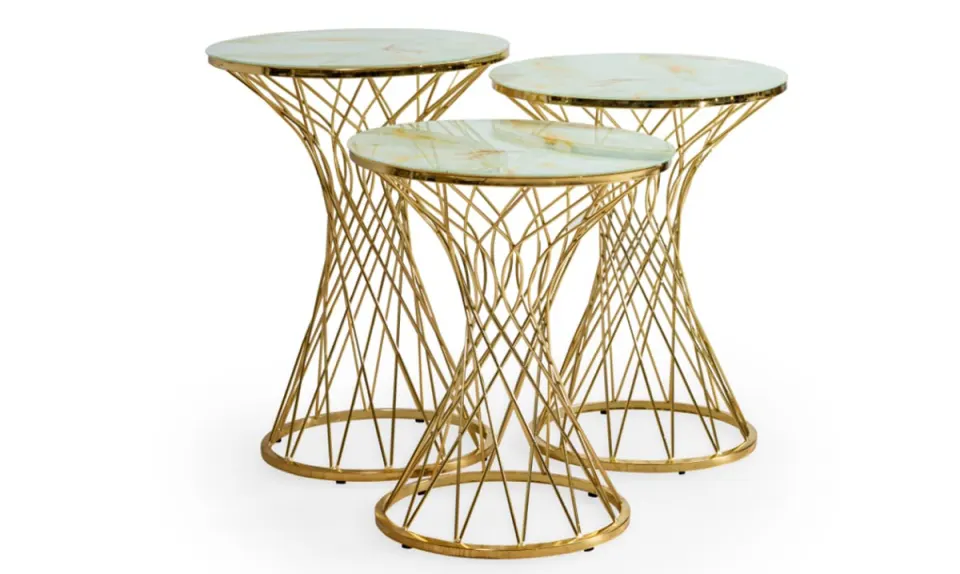 Hilton Gold Metal Leg Side Table
