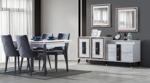 Babil Wooden Leg Dining Room Set