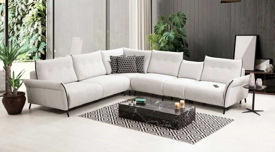 Mozart Sound System Corner Sofa Set