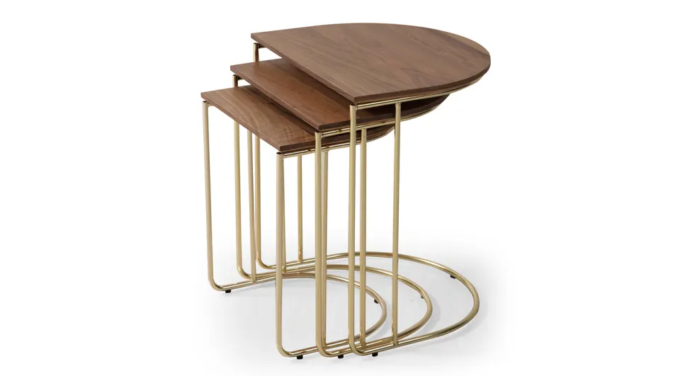 Ares Gold Metal Leg Side Table