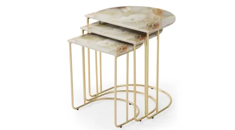 Roma Gold Metal Leg Side Table