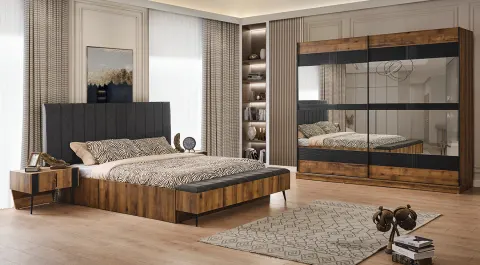 Duru Sliding Door Bedroom Set