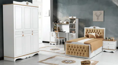 Luna 3 Doors Young Room Set (Cappuccino)