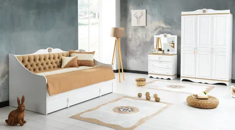Luna 3 Doors Young Room Set (Cappuccino) 2