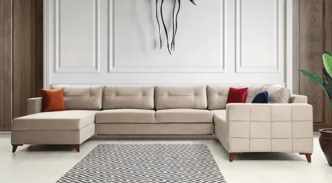 Alya U   Corner Sofa Set