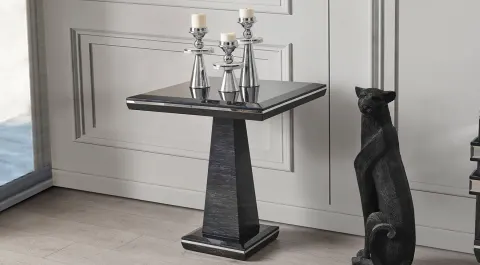Diamond Mirror Side Table
