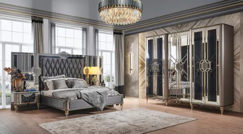 Kristal 6 Doors Luxury Bedroom Set