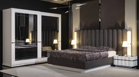 Aqua Sliding Door Bedroom Set